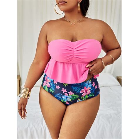Jual Shein Curve Swimwear Big Size Bikini Plus Size Baju Renang Wanita