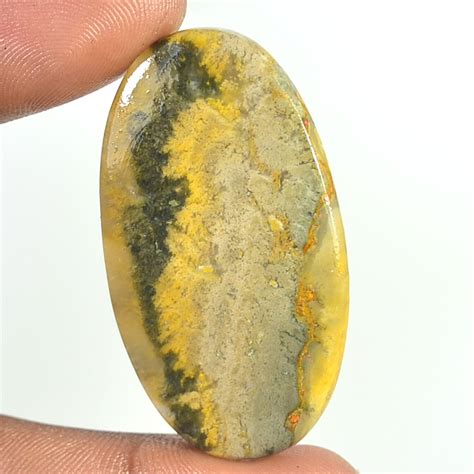 Cts Natural Yellow Bumble Bee Jasper Oval Cabochon Gems Ebay