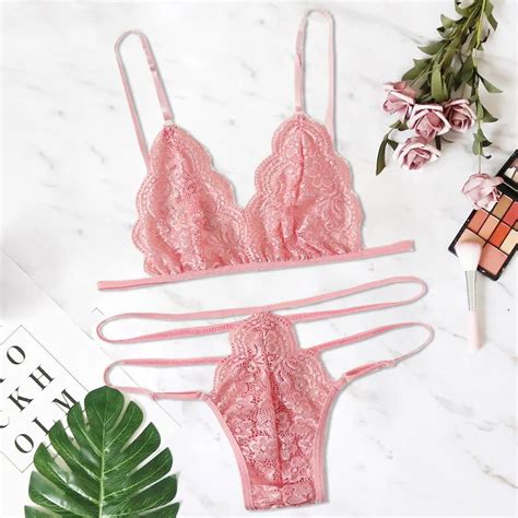 Plus Size 3XL 8XL Lace Sexy Lingerie Women Pajamas V Neck Bra Thong Set Erotic Sexy Underwear