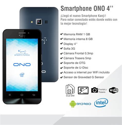 Celular Kanji Ono 3g Dual Sim 1gb Ram 8gb Memoria Libre 2499 H6yme