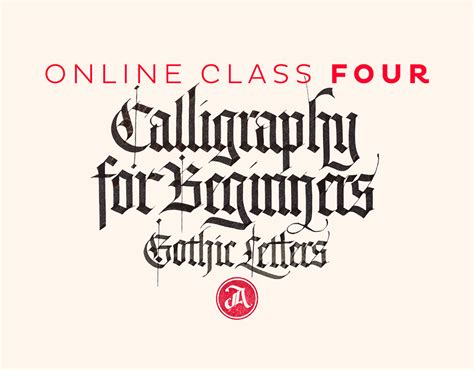 Online Calligraphy Class 4 The Gothic Letters 16 Images Behance
