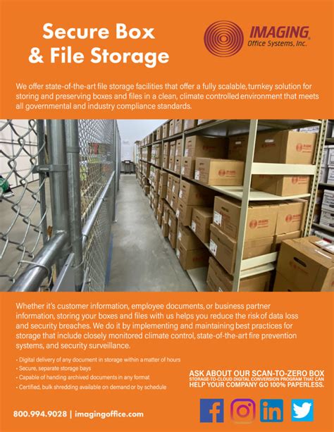 Downloadable Secure Box Storage Brochure - Imaging Office Systems