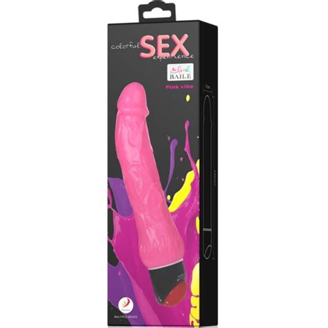 BAILE COLORFUL SEX VIBRADOR REALISTICO ROSA 24 CM Seductime Sex Shop