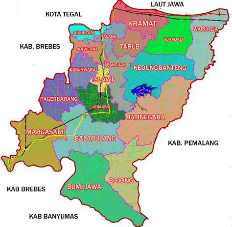nama kecamatan  tegal info area