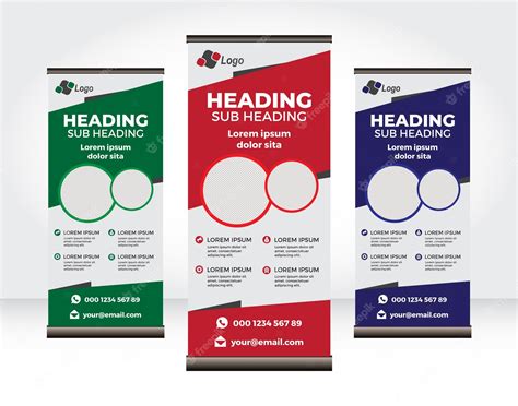Premium Vector | Pull up banner template design