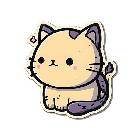 Gatinho De Desenho Animado Gato Fofo Adesivo Gatinho Png Desenho