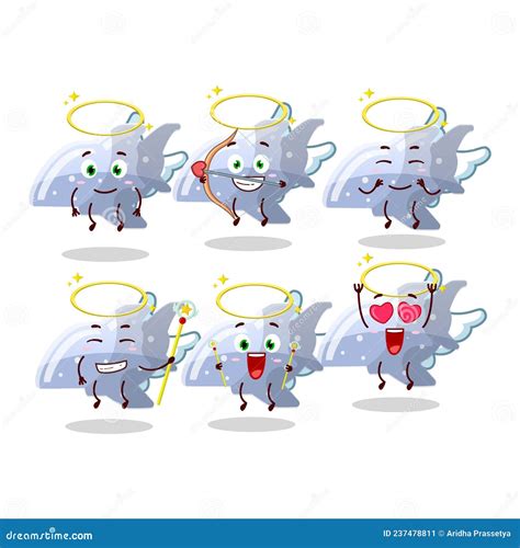 Plane Blue Gummy Candy Cartoon Designs As A Cute Angel Character Stock