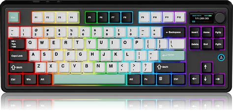 Amazon Ak Gasket Mechanical Keyboard With Hot Swap Tft Screen Knob Five Layer
