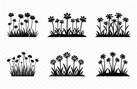 Premium Vector Flower Field Silhouette Vector Bundle Wildflower