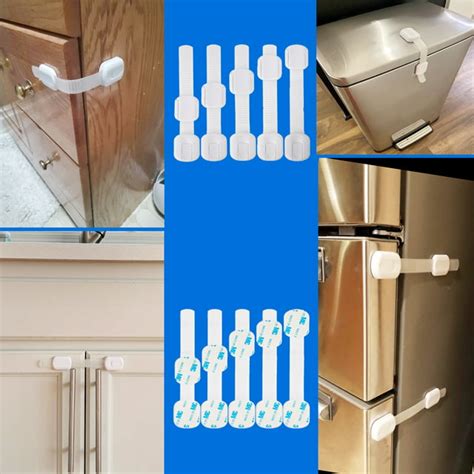 Winneraide 10 Pcs Adjustable Childproof Cabinet Locks Drawer Safety