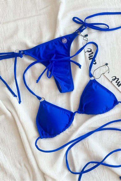 Bf Bikini Fashion Saks Mavisi Taşlı Bikini Takım ElbiseBul