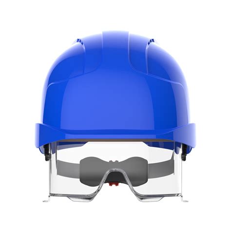 Head Protection|JSP EVO Blue Safety Helmet With Integral Eyeshield EVO
