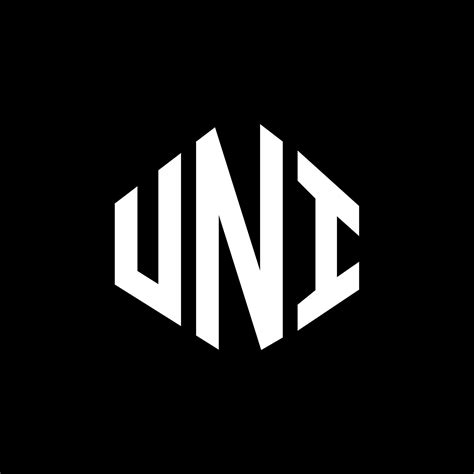 Diseño De Logotipo De Letra Uni Con Forma De Polígono Diseño De