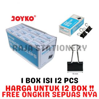 Jual JOYKO BINDER CLIP 105 KECIL 15MM KLIK KERTAS JOYKO NO 105 12BOX