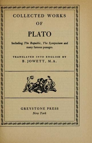 Collected Works Of Plato 1930 Edition Open Library