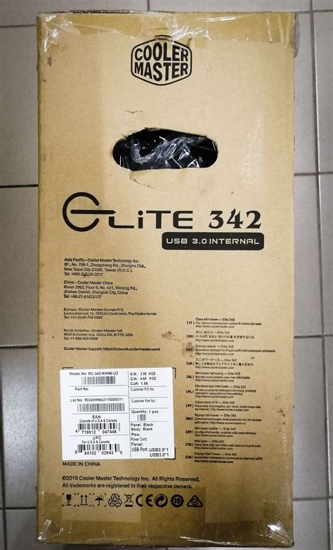Корпус Cooler Master Case Elite 342 black mATX RC-342-KKN6-U3 — купить ...