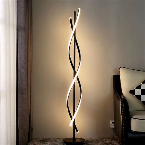 Jutifan Led Spiral Floor Lamps For Living Room With Remote W