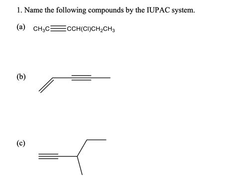 compounds   iupac system  chcchchci