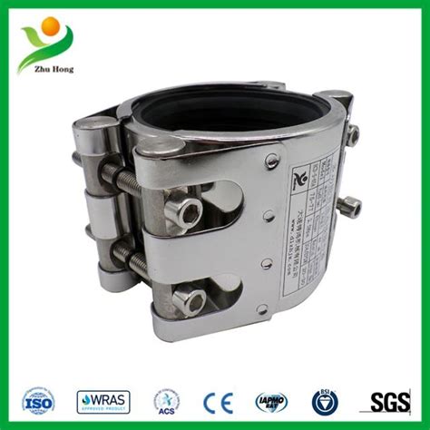 china double section stainless steel pipe repair coupling manufacturers