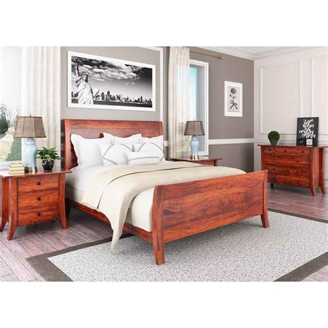 Modern Natural Wood Bedroom Set