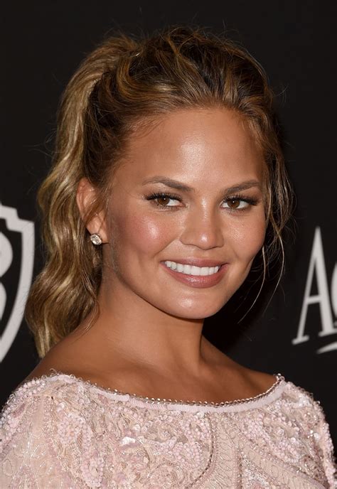 Chrissy Teigen At Instyle And Warner Bros Golden Globes Party In