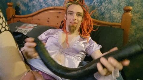 Using A Giant Double Ended A Dildo And Huge O Wearing Sexy Satin JasmineDlight