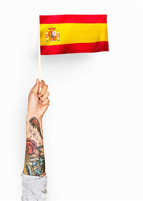Free Photo | Person waving the flag of kingdom of spain