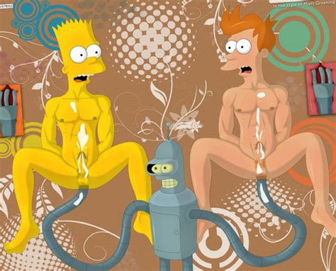 Bart Simpson And Bender Bending Rodriguez Penis Gay Threesome