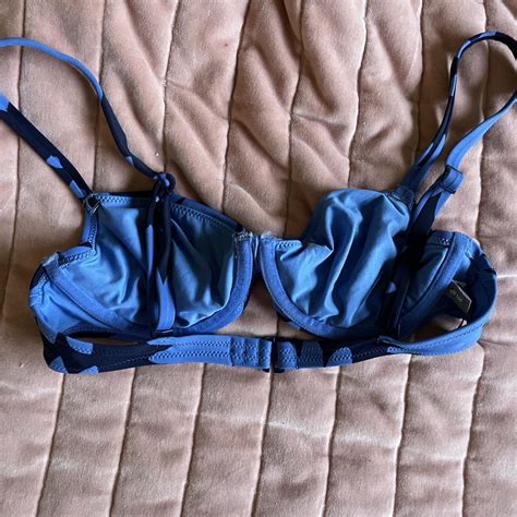 Aerie Women S Navy And Blue Bikini And Tankini Tops Depop