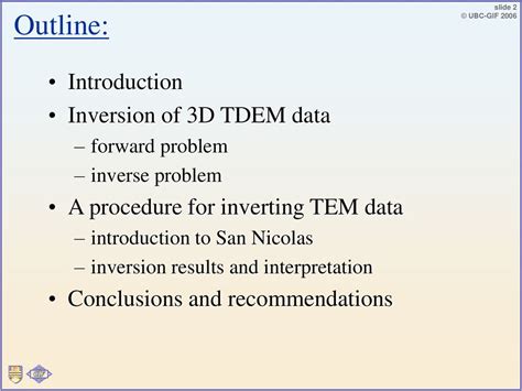The University of British Columbia Geophysical Inversion Facility - ppt ...