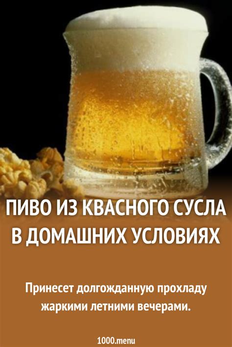 Пиво из квасного сусла в домашних условиях рецепт с фото - 1000.menu
