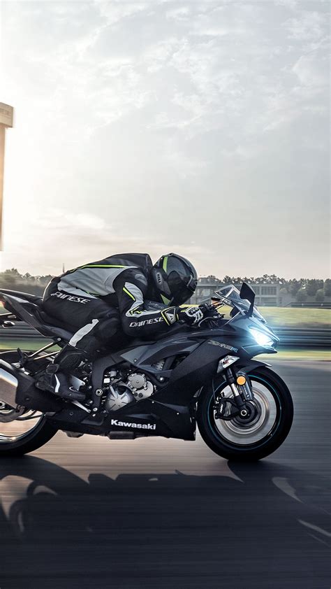 Kawasaki Ninja ZX6R 2019 fonds d écran de vélo hd 640x1138