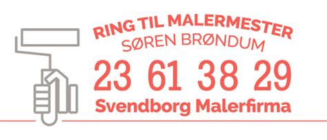 A Sign That Says Ring Til Maleemester Soren Brondum