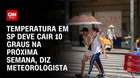 Após onda de calor temperatura em SP deve cair 10 graus na próxima