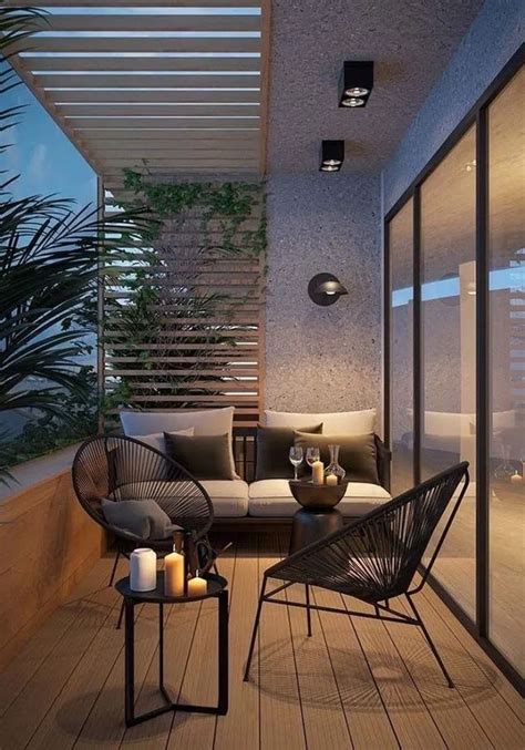 Gorgeous Apartment Balcony Design Ideas With Perfect Lighting