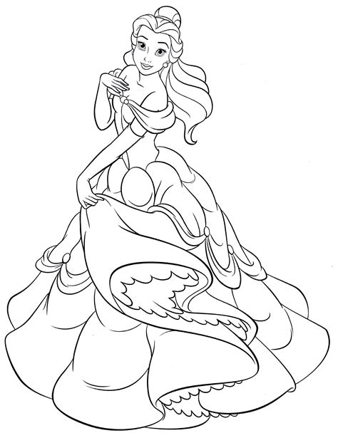 Belle Coloring Pages Printable - Printable Calendars AT A GLANCE