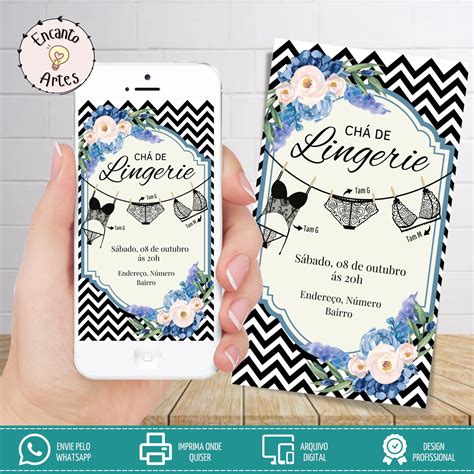 Convite Digital Ch De Lingerie Elo Produtos Especiais