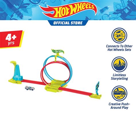 Hot Wheels Neon Speeders Laser Stunt Slamway Track Set HPC05 Shopee Malaysia