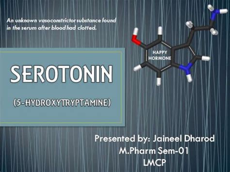 Serotonin 5 Ht 5 Hydroxytryptamine Ppt