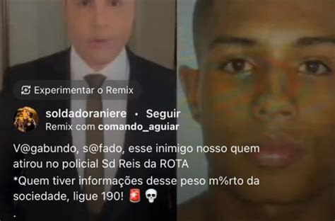 Após morte de policial da Rota soldado influencer promete caçada no