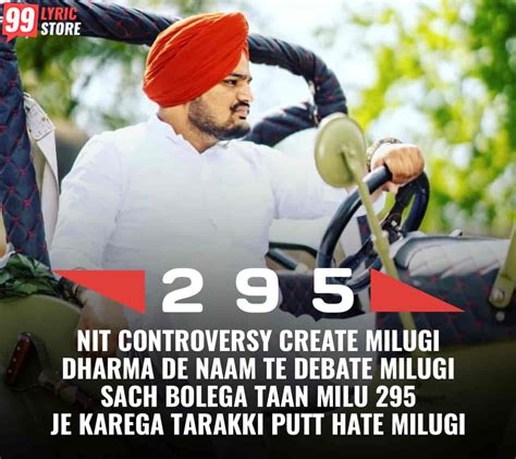 295 LYRICS – Sidhu Moose Wala | Nit Controversy Create Milugi ...