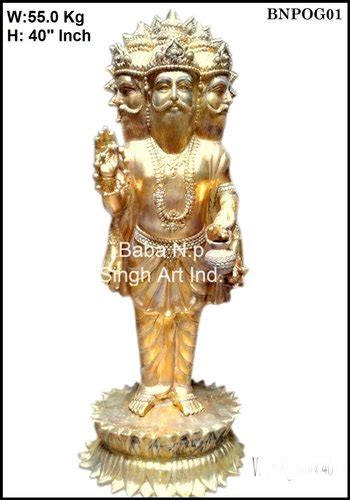 Brahma Brass Statue Color Gold At Best Price In Aligarh Id 6248723