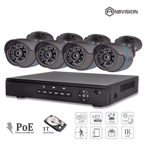 Anbvision P V Poe Canales Nvr Kit Piezas Mp C Mara Ip P P