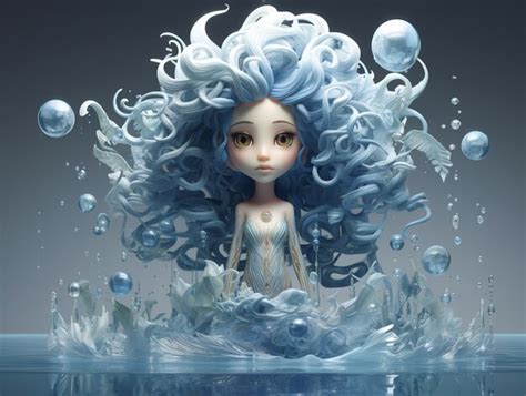 Free Photo Fantasy Water Character