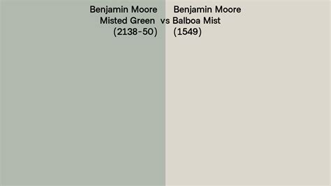 Benjamin Moore Misted Green Vs Balboa Mist Side By Side Comparison