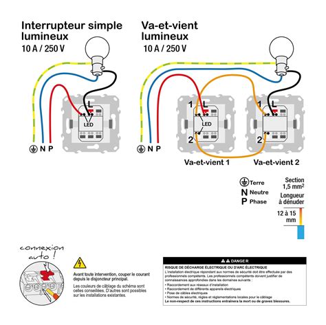 Interrupteur Va Et Vient Voyant Lumineux Schneider Electric Unica