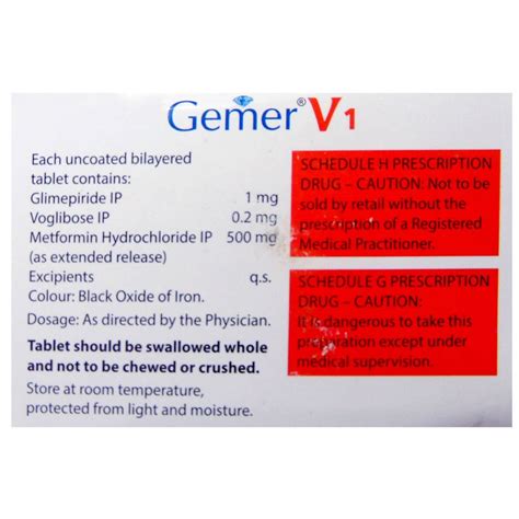 Gemer V 1 Tablet 10 S Price Uses Side Effects Composition Apollo