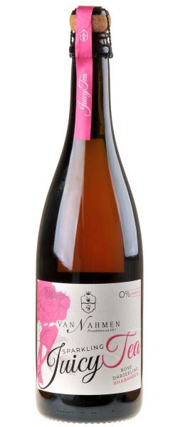 Van Nahmen Sparkling Juicy Tea Rose Darjeeling Rhabarber Alkoholfrei