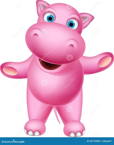 Happy Hippo Cartoon For You Design Royalty Free Stock Photos - Image ...