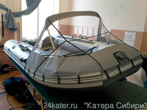 Ходовой носовой тент для лодки ПВХ 360-420 см, универсальный X-River ...